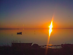 Sonnenuntergang über dem Bodden